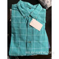 Camisa casual de cuadros azules para hombre